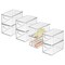 mDesign Deep Plastic Bathroom Storage Box with Lid/Handles, 8 Pack